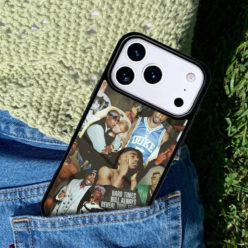 Rap Rapper 2pac Tupac Shakur Phone Case For iPhone 17 AIR 16 Pro Max 15 14 Pro 11 12 13 Shockproof Silicone Cover