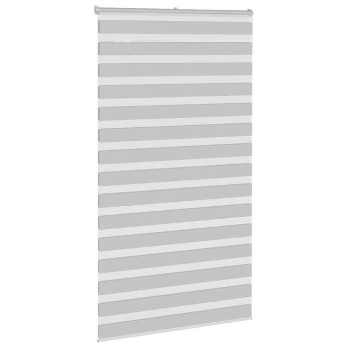 VidaXL Store zèbre gris clair largeur du tissu 115,9 cm polyester, store à enrouleur zébré, store zébré pour fenêtre, store 4014499