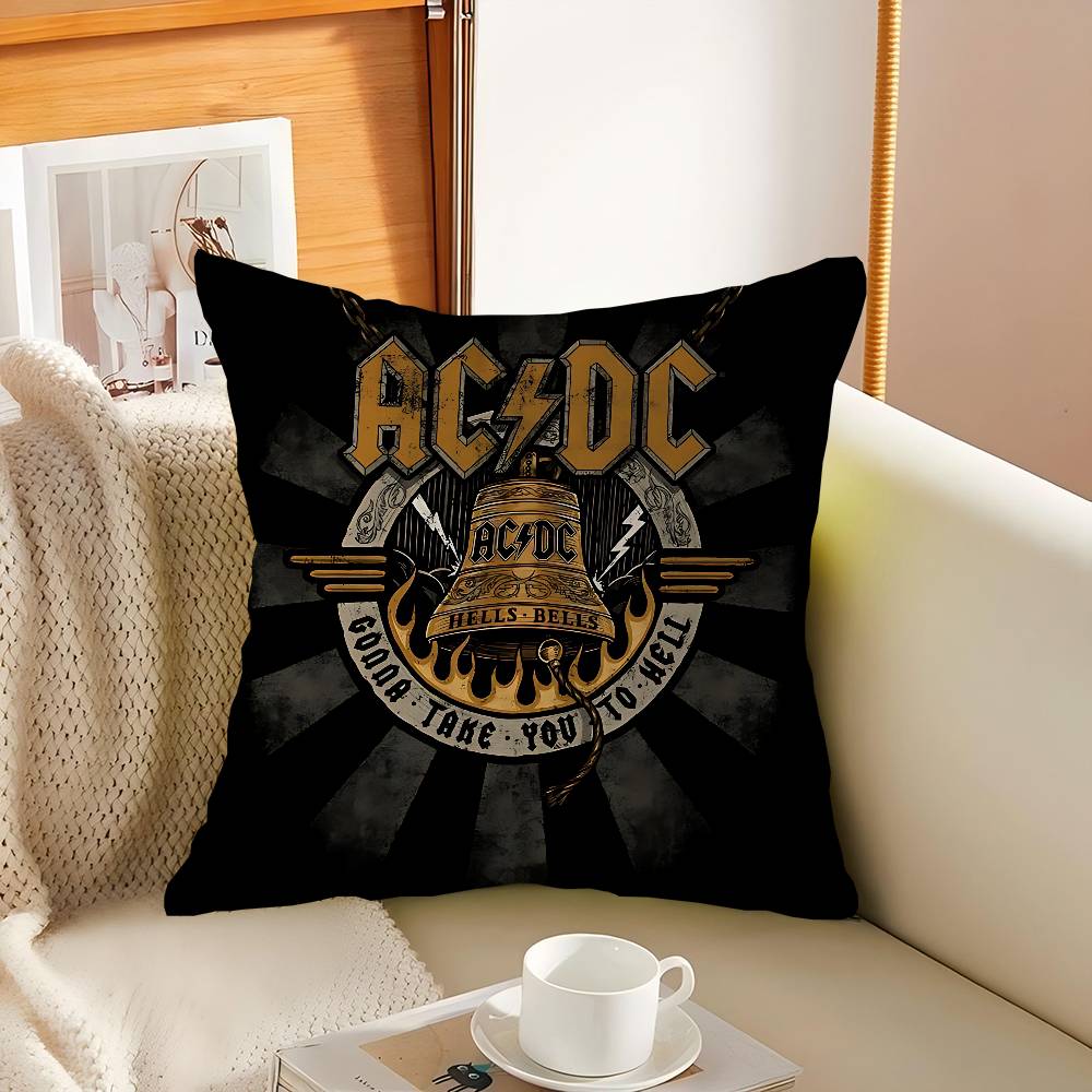 Music Art A-ACDC Pillow Gifts Home Office Furnishings Bedroom Sofa Car Cushion Cover Case 45x45cm