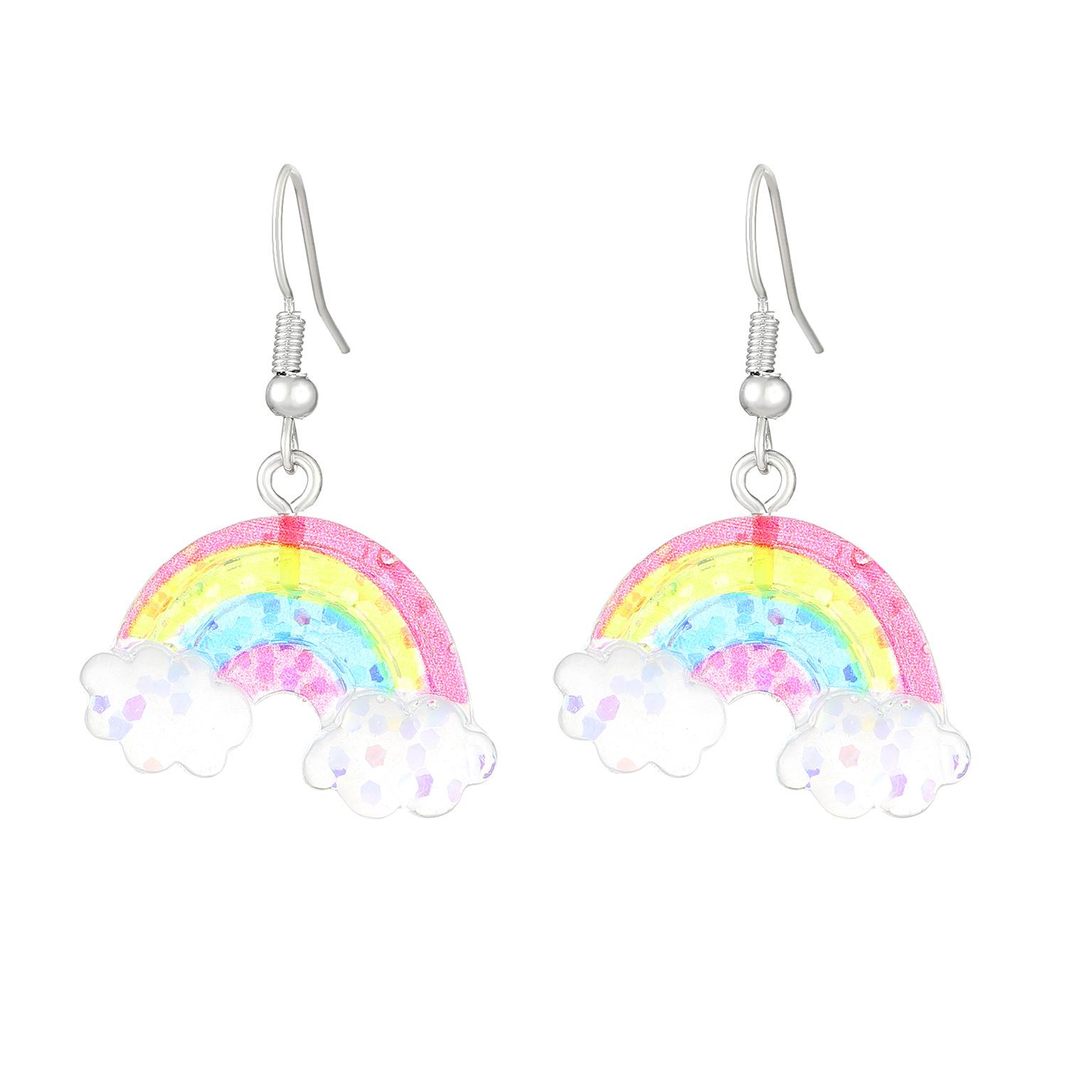 

Новый стиль Радужные облака смолы серьги гордость месяц фестиваль серьги ювелирные изделия 1 pair