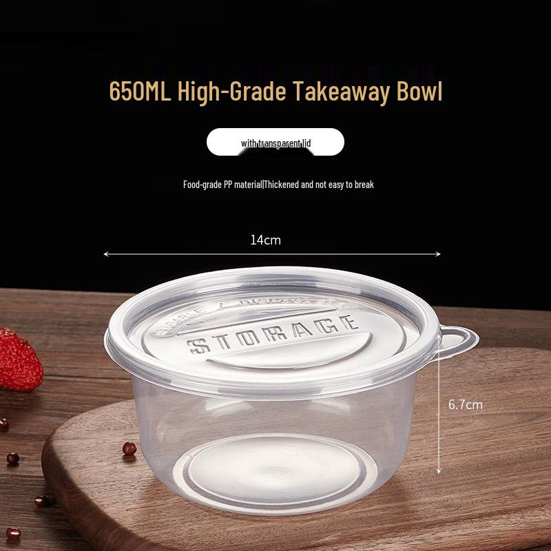 Disposable Round Transparent Food Containers