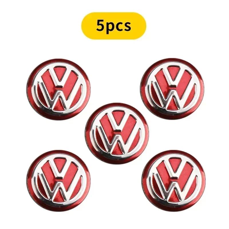 VW 2/5/10Pc 14mm Car Key Emblem Stickers Auto Control Key Logo Decals For Volkswagen VW GTI Golf Passat B6 Jetta Touran CADDY Rline EN1