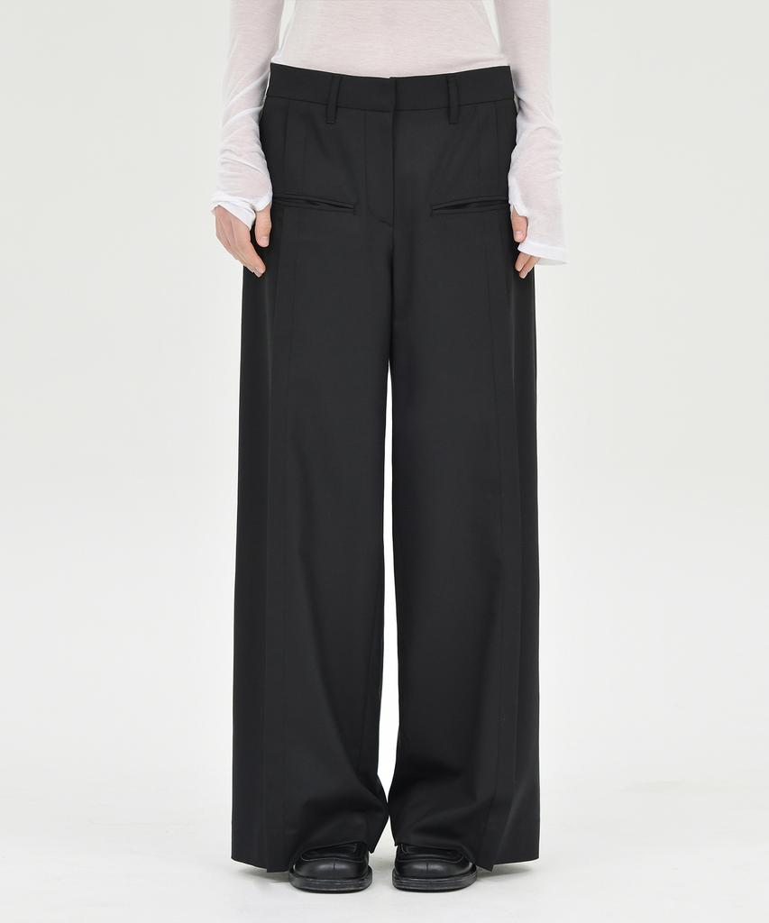 Beulaunyadeu W Wool Wide Pants, Black