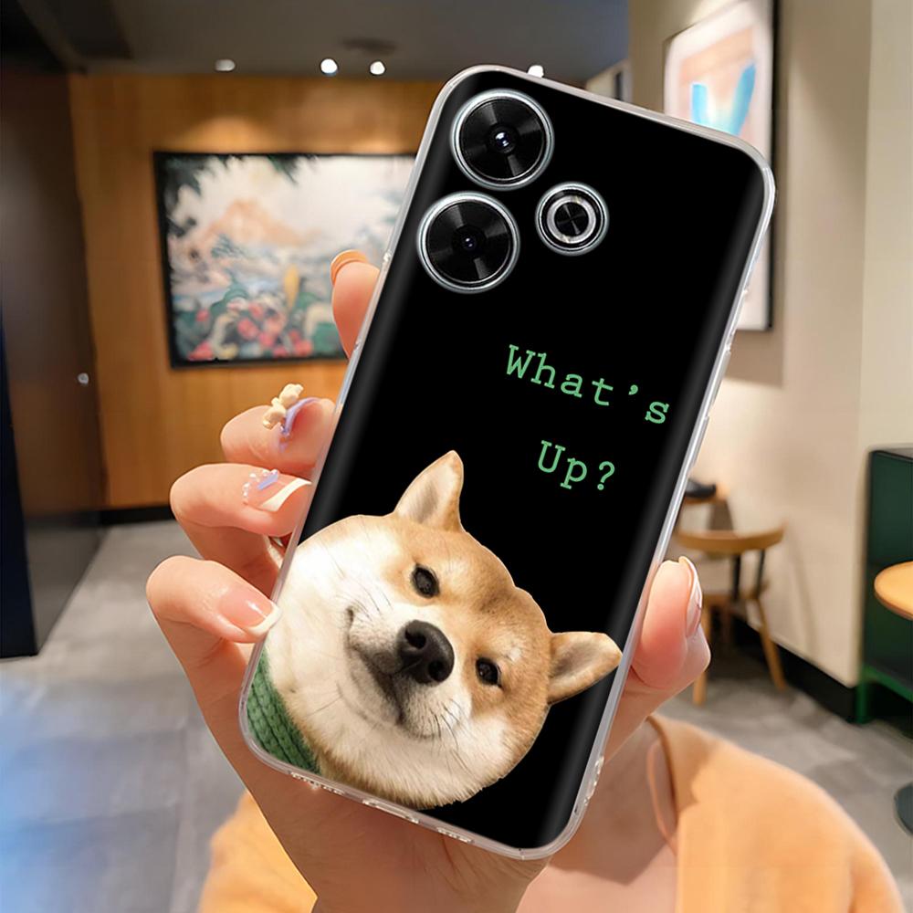 For Poco M6 4G Case for Xiaomi PocoM6 4G Cute Printed Silicone Clear Phone Cover For Poco M 6 Cases Flowers Para Fundas Coque