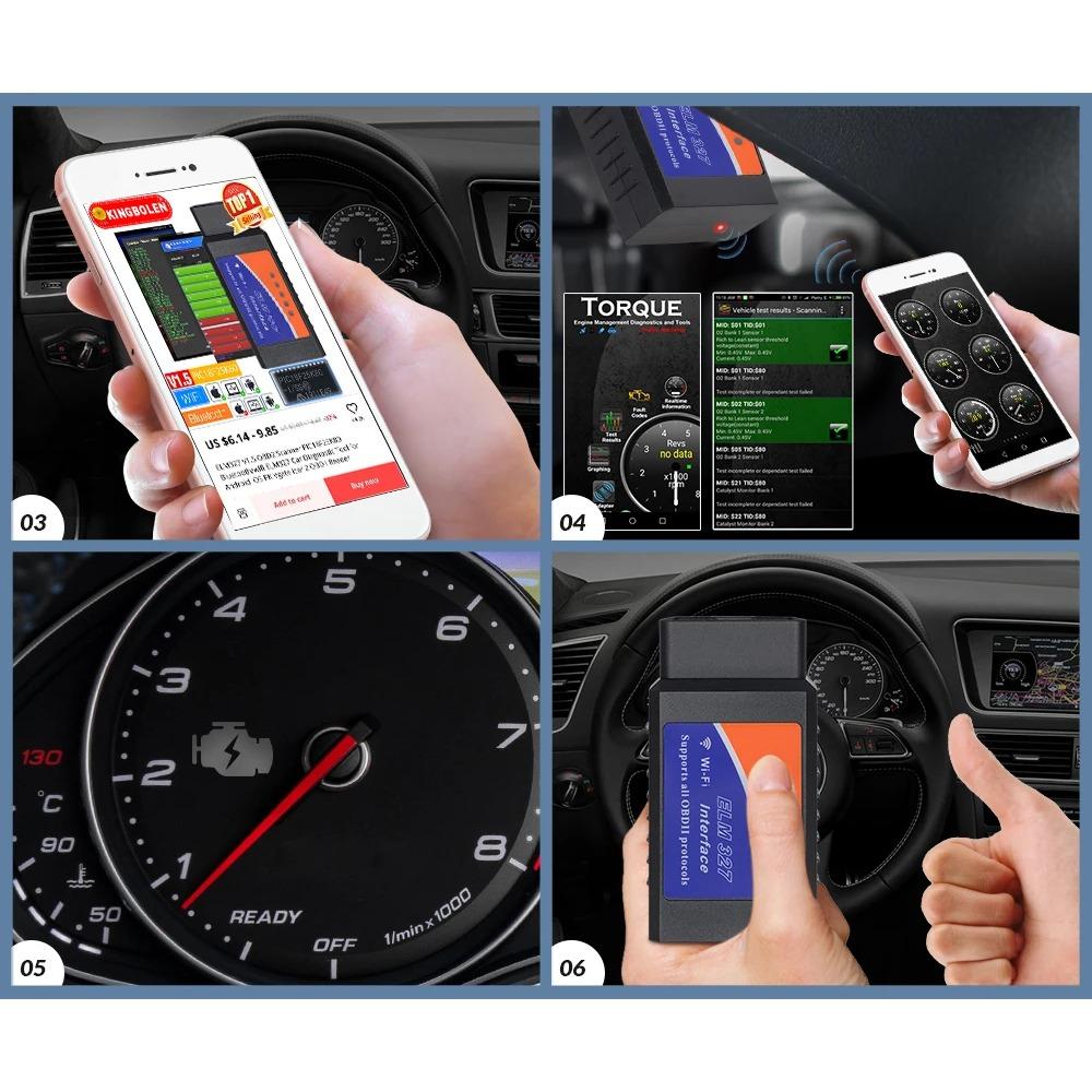 ELM327 V1.5 OBD2 Skener PIC18F25K80 BT/Wifi ELM327 OBD Nástroj pro diagnostiku automobilu Pro Android /IOS PK Vgate Icar2 Čtečka kódů