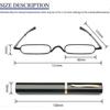 Mini Reading Glasses For Women Men 2 Pack Compact Small Pocket Metal Readers With Portable Case - Pjun