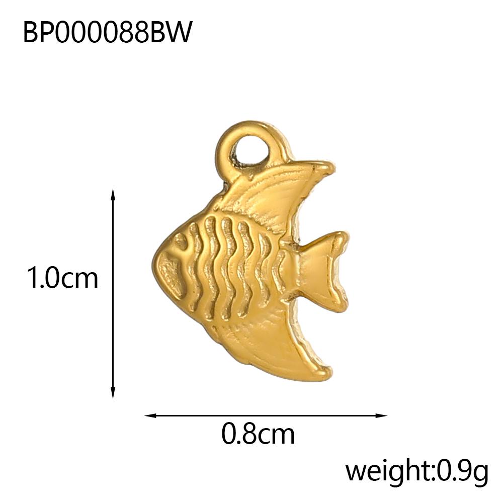 CARLIDANA Fashion Gold Plated Stainless Steel Fish Charms Pendants for Necklace Bracelet Earrings DIY Accessories Women