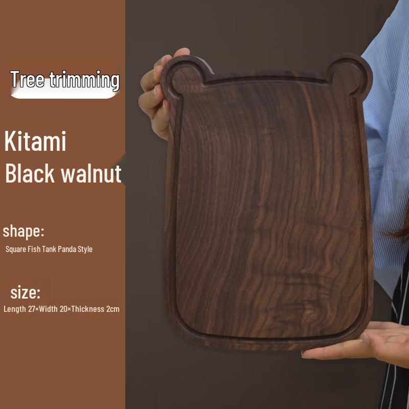 Walnut Wood Serving & Cutting Board with Panda Design