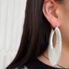 High-End Retro Versatile Ear Cuffs: Colorful Woven Hoops with 925 Silver Studs