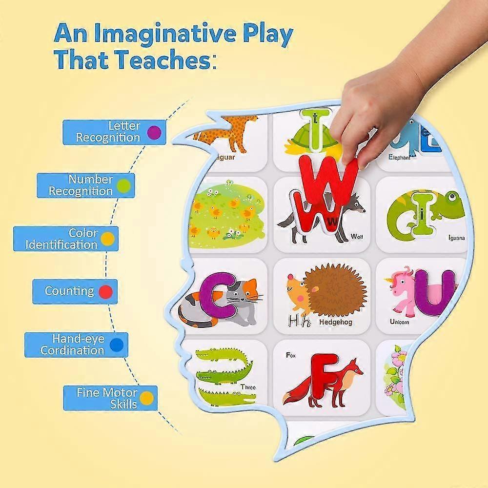 Numbers And Alphabets Flash Cards Set, Abc Wooden Letters And Numbers, Puzzle Game Educational Toys