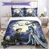 3pcs Duvet Cover Set (1*Duvet Cover + 2*Pillowcase, Without Core), Corpse Bride Print Soft All‑Season Bedding Set, Home Bedroom Decor Gift
