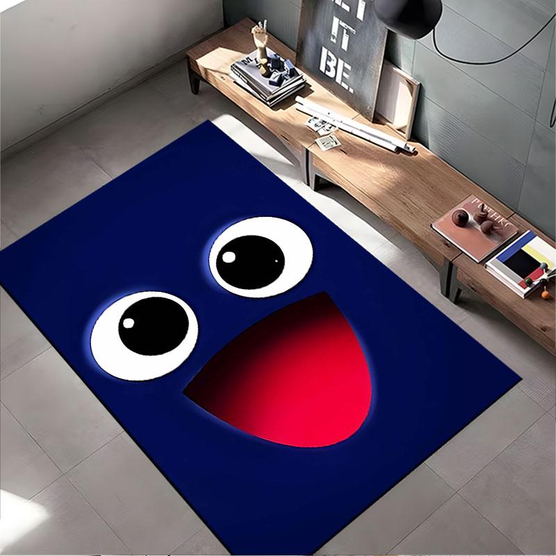 Happy Face Cartoon Carpet Design suitable as a non-slip mat for the living room or bedroom sofa
