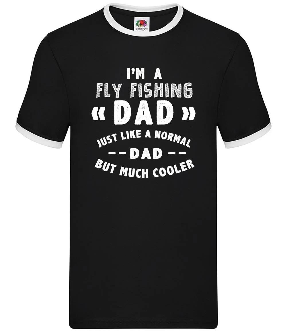 I m A Fly Fishing Dad - Mens Ringer - Fathers Day Fisherman Fish Angling XXL