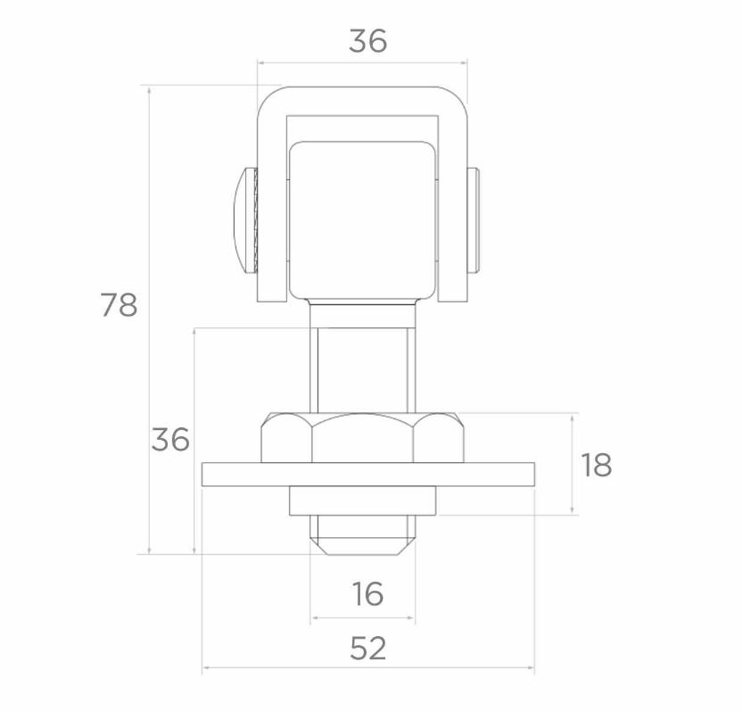 ADJUSTABLE HINGE 16MM - MP ZAW R16