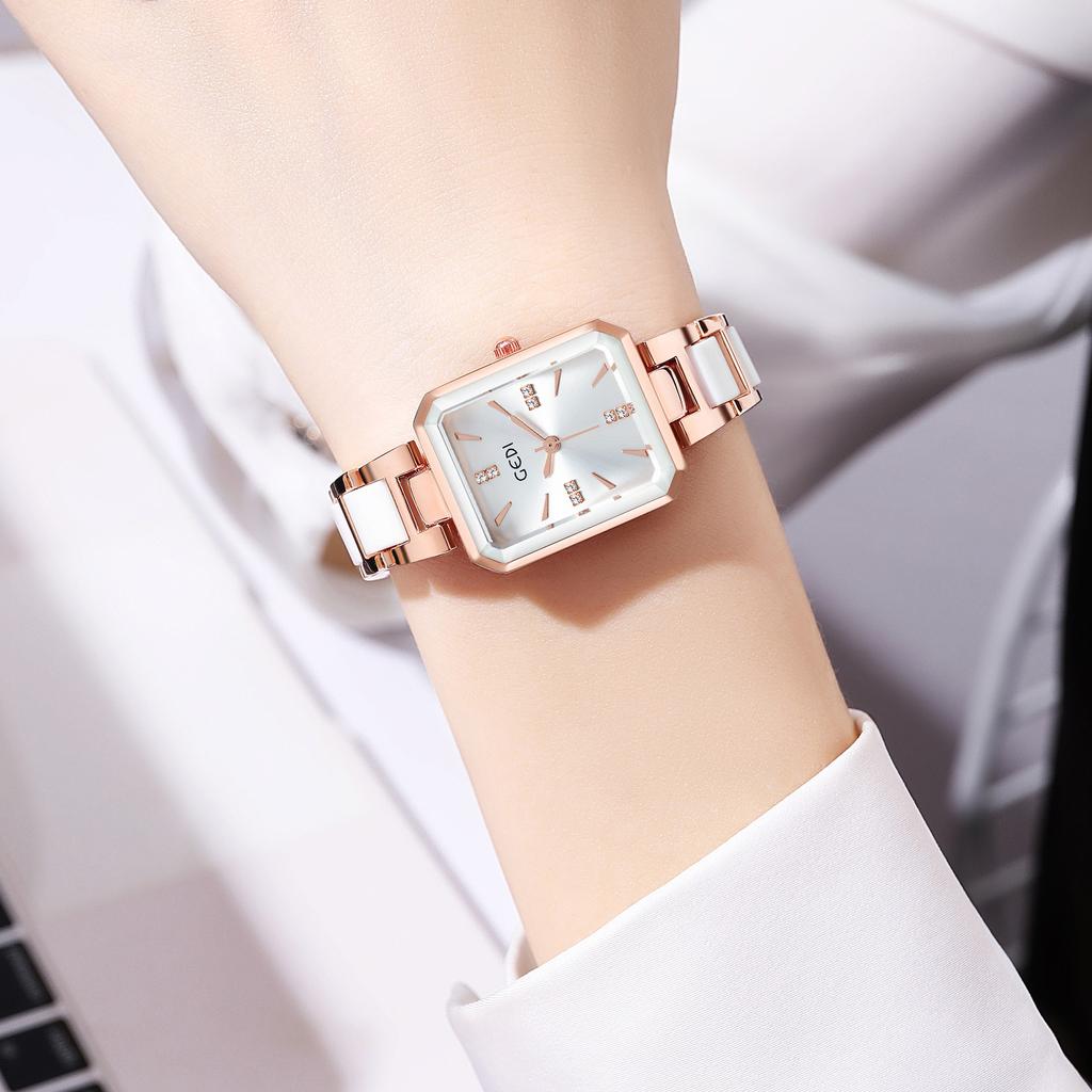 Niche High-End Watch Women'S Light Luxury Square Watces Waterproof Quartz Women'S Watch