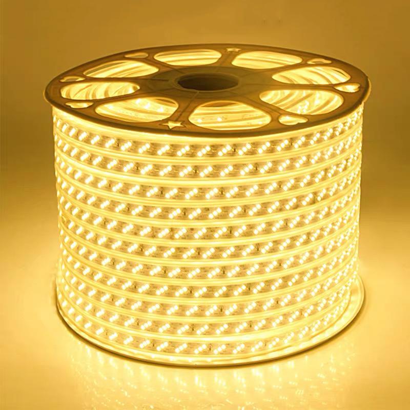 BMW 220v LED Strip Lights With EU Power Plug 2835 Flexible Ribbon Tape Waterproof LED Strip 220v for Living Room Garden Lighting