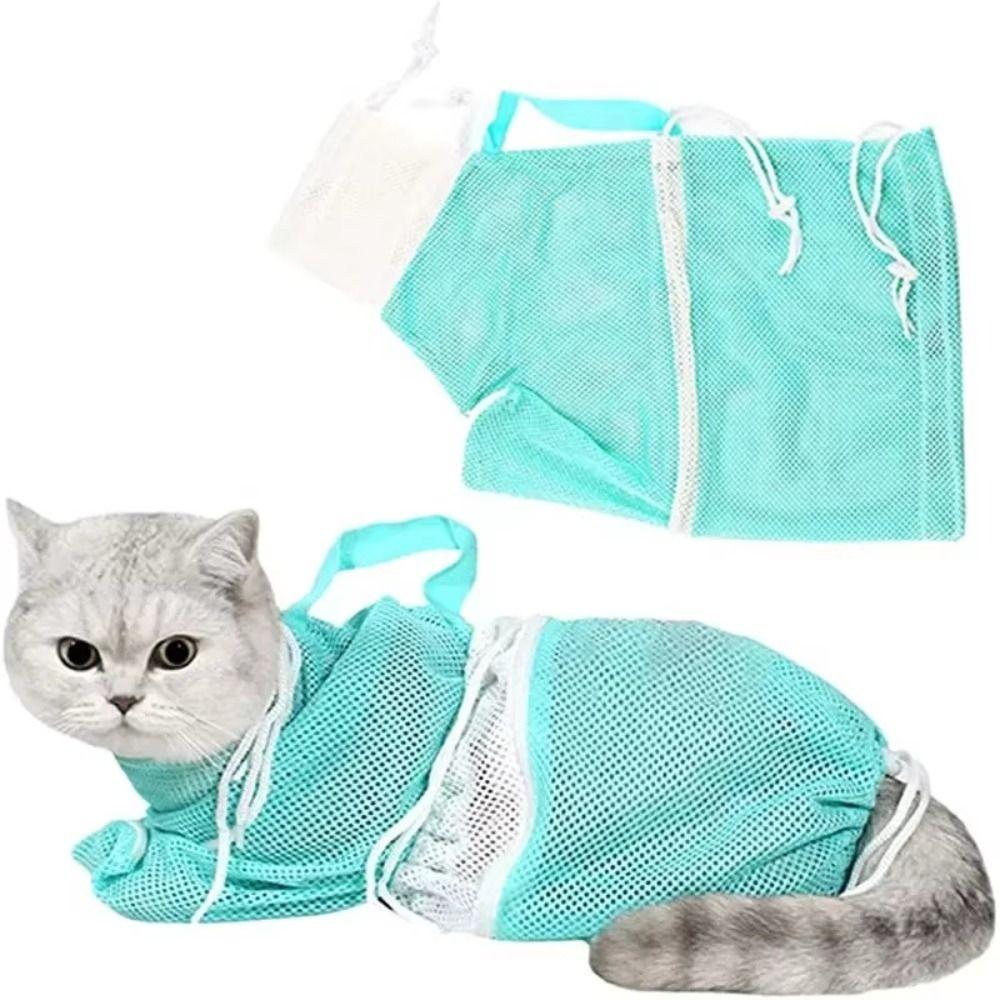 Mesh Cats Washing Bags Anti Scratch Cat Bathing Bag Multi-purpose Cat Grooming Shower Bag  Beauty