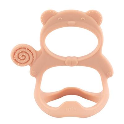 I&B Chewing Gum Adhesive Wrist Teether + Carrying Case, Teether + Case, Bear Beige Pink, 1 Piece, Korean Baby Products