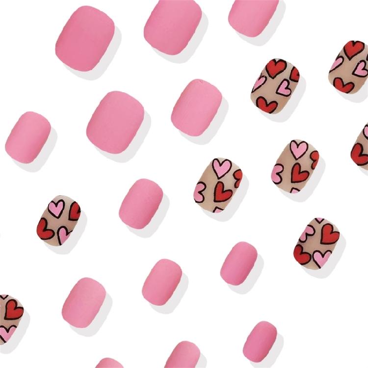 24Pcs Press On Nail Almond Glues On Nail French Fake Nail Designs False Nail Artificial Nail Gifts for Women Girls