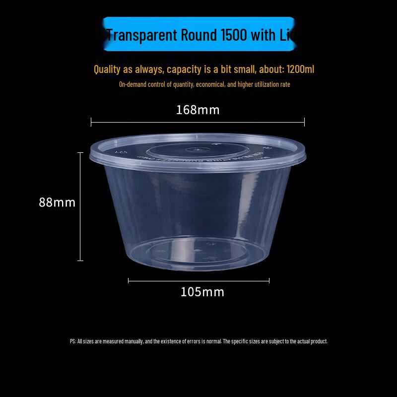 ZISIZ Disposable Round Bowl & Cutlery Set