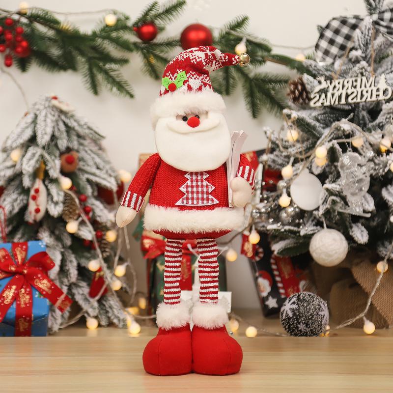 Weihnachtspuppen Set mit 3-18" Verstellbare Indoor-Dekor Plüschtiere Weihnachten Santa Elch Schneemann Tischaufsätze für Party oder Geschenk