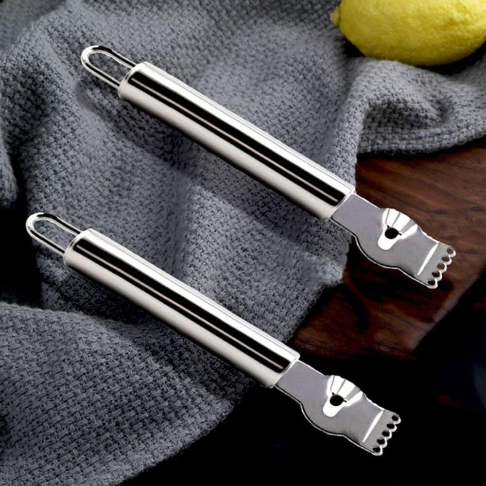 Household Stainless Steel Lemon Zester Rustproof Manual Citrus Fruit Grater Hanging Loop Lemon Peeler Kitchen Gadget