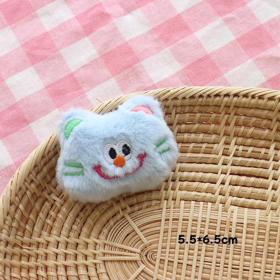 Cartoon Plush Cat Brooch - Funny Expression Kitten Accessories for Bags, Shoes & Hats