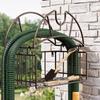 Hose Holder Wall Mount with Basket, Metal Hose Storage Rack for Fence Garden or Garage Wall, Simple Wall Storage Solution for Home Watering