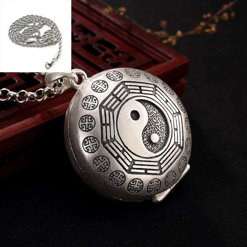 Handmade Tibetan-style Openable Amulet Pendant Necklace Men Women Copper With Crystal Charm Adjustable Chain Length