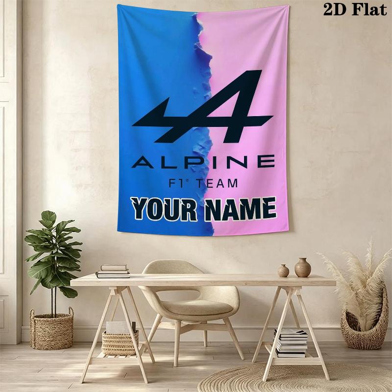Custom Name Alpine Wall Tapestry Aesthetic Wall Hanging Printed Fabric Blanket Decorative Tapestries for Bedroom Living Room Home Decor