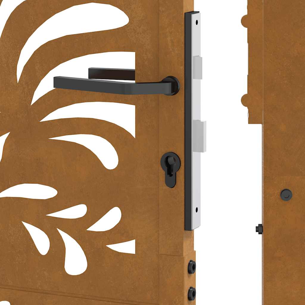 Garden Gate 100 X 150 Cm Weathering Steel Wavy Design