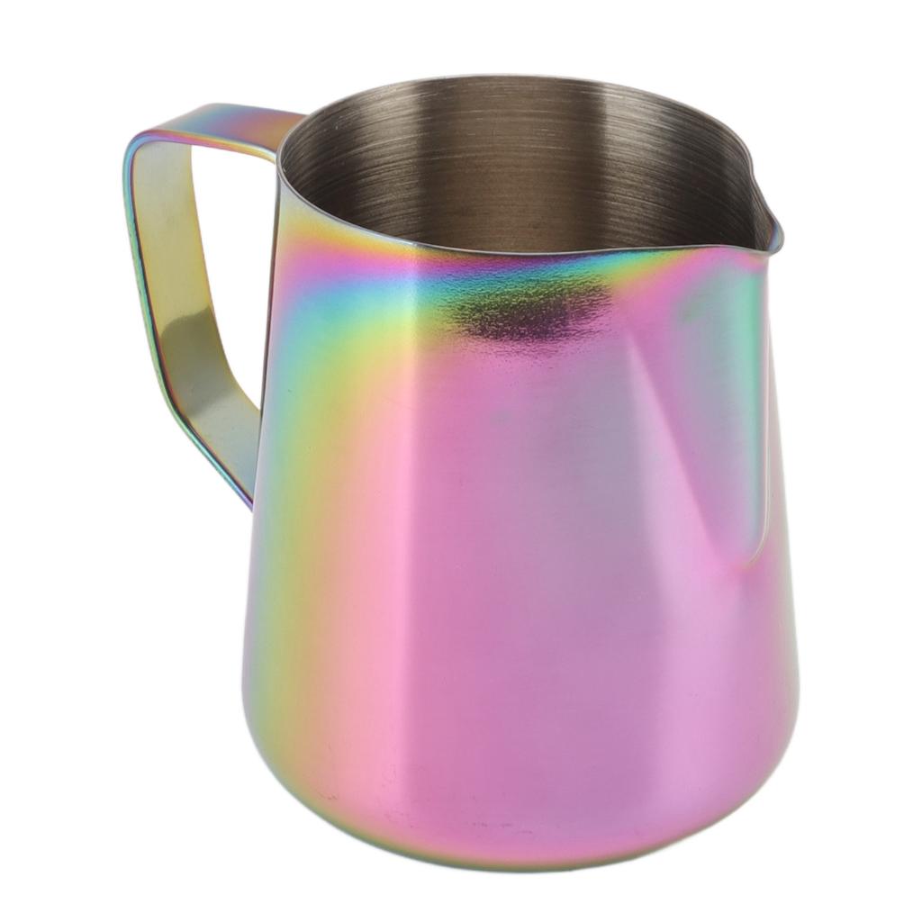 Lattiera per montare il latte in acciaio inox, brocca per il latte, lattiera per caffè per negozio di tè al latte, bar, 350 ml