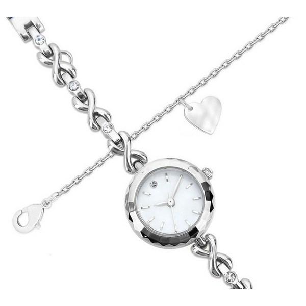 Volkswagen White Stone Layered Bracelet Watch,Korean Popular Watches