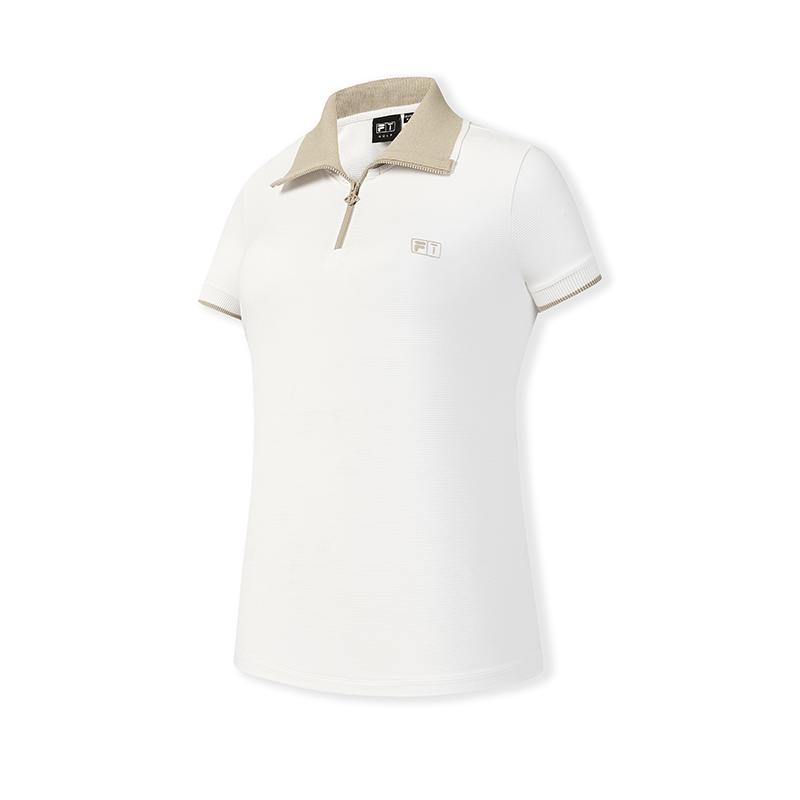 

FILA Golf Series Minimalist Fashion Sports Comfortable Short Sleeve Polo Shirt Women tops Jade-White A11W615105FWT L