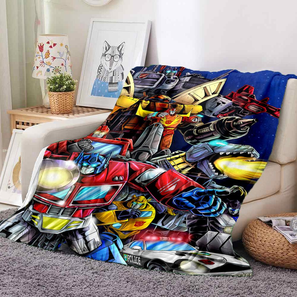 Transformers Flannel Blanket Throw Blanket Soft Warm Sofa Bed Camping Car Home Decor Unique Christmas Gift C9301794