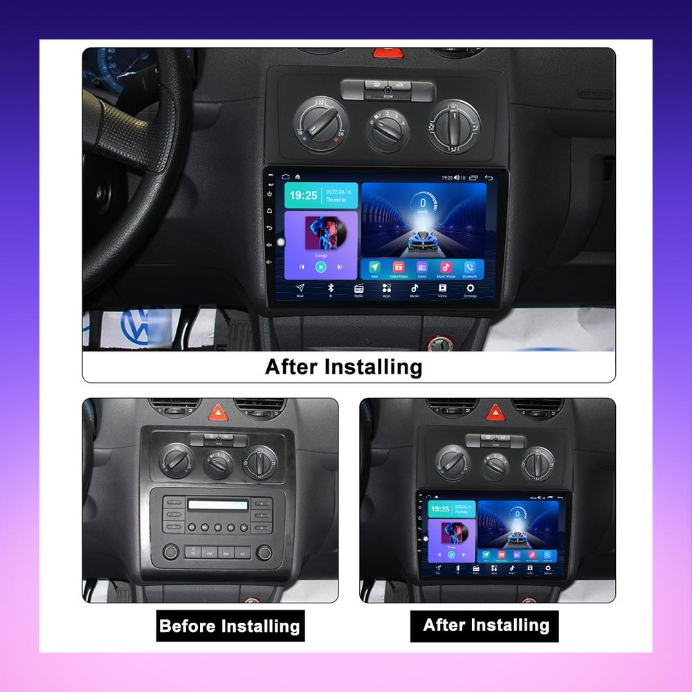 2 DIN Android Carplay Car Radio For Volkswagen Caddy 2K 3 III 2004 - 2010 Multimedia Player Head Unit Stereo GPS Navigation BT WIFI 2+32GB
