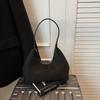High End Texture Faux Suede Women's Shoulder Bag Fashi Vintage Solid Color Casual Handbags Versatile Commuting Underarm Bags