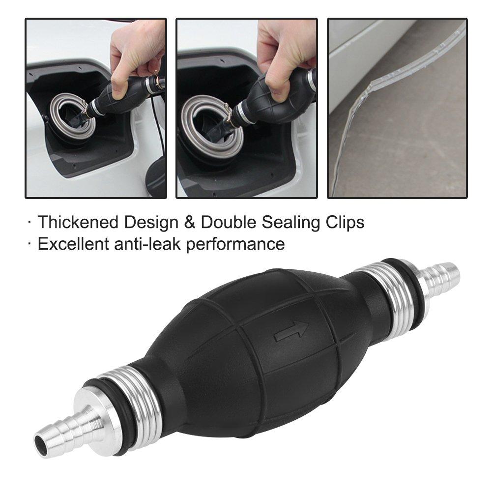 Manual Changer Qiilu Hand Fuel Pump, Rubber Fuel Transfer Vacuum Refueling Line Hand