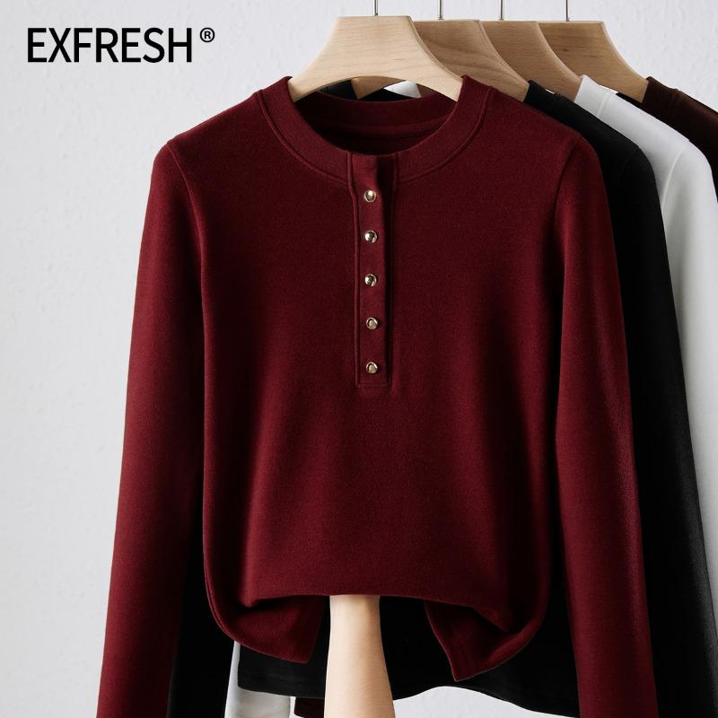

Henry collar German velvet bottoming shirt for women can be worn outside in autumn and winter. New velvet thickened high-end top M