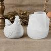 Chicken Resin Mold 3D Hen Silicone Candle Stand Molds Resin Casting Mould for Making Storage Containers Plaster Cement Ornaments