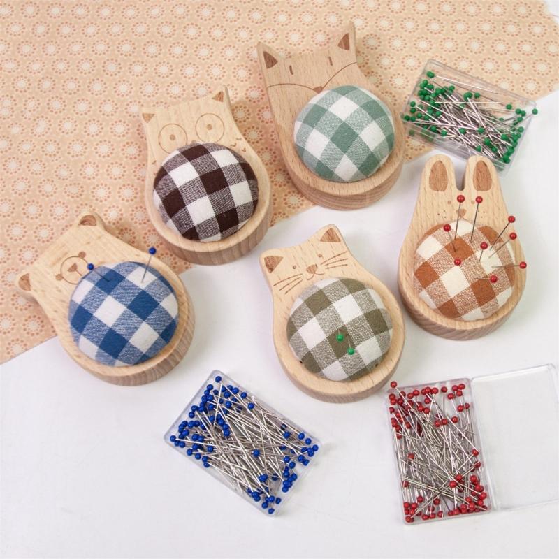 Jeżowy Zestaw do Szycia Poduszeczka na Szpilki ze 100 Żywymi Szpilkami do Szycia do Rękodzieła i Krawiectwa