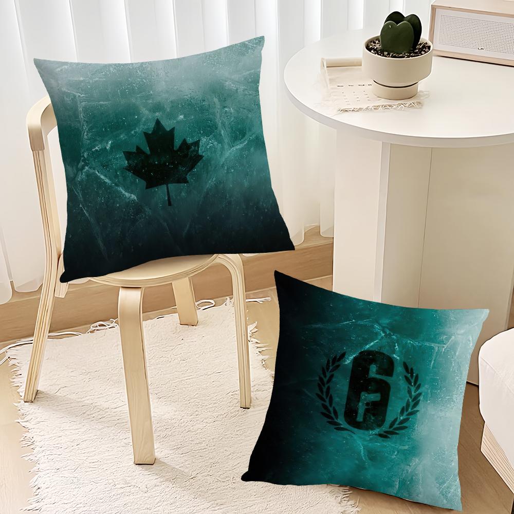 Game Siege-R-Rainbow-S-Six Cushion Cover Living Room Accent Couch Back Support Square Lounge Restful Nap Companion Pillow Case
