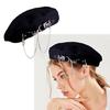 Beret with Metal Chain Painter Hat Cabbie Hat Grandpa Hat for Autumn Winter