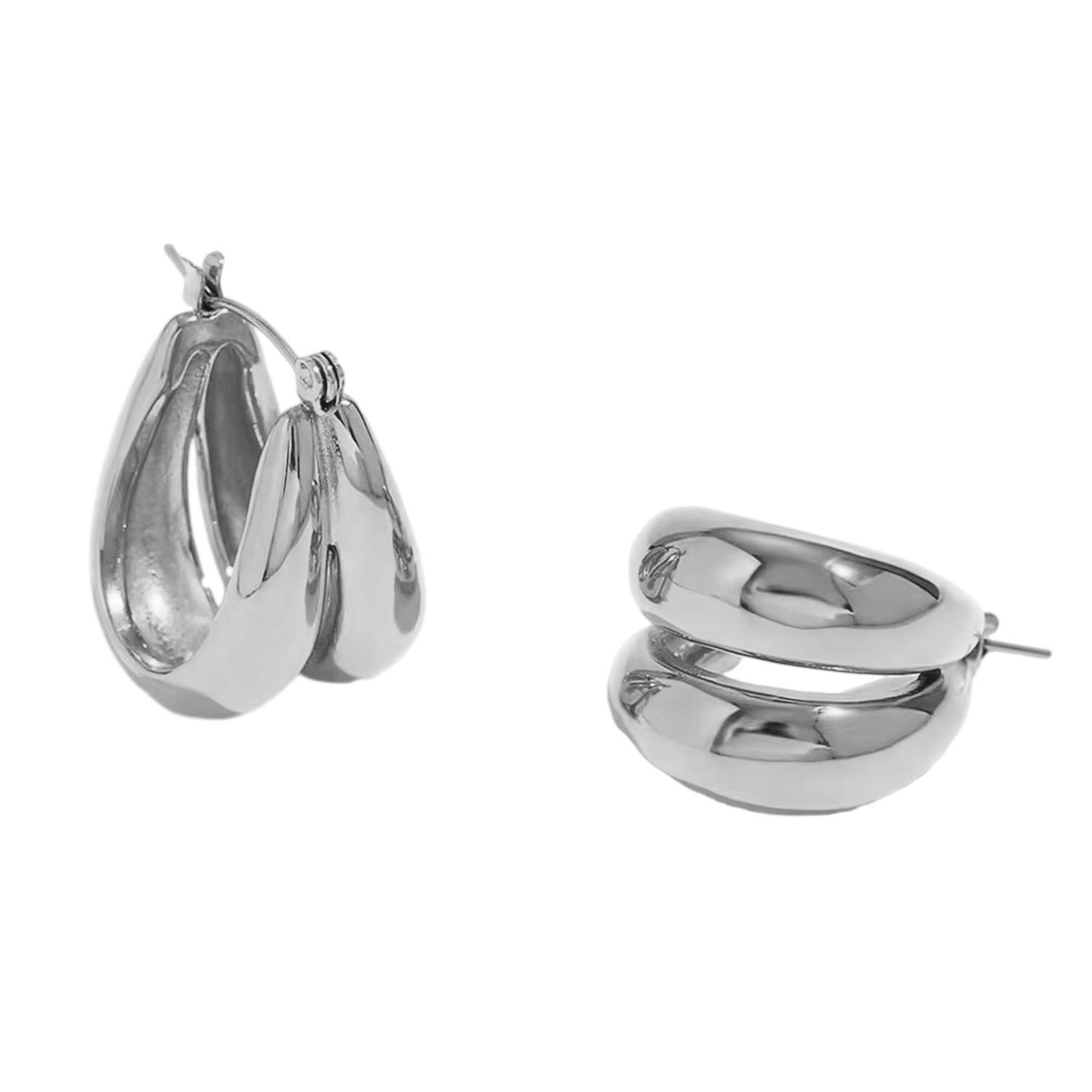 

Удобные серьги-кольца для ношения 18K позолоченная титановая сталь модные аксессуары для модных женщин на каждый день