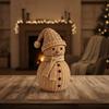 Figurine Bonhomme de Neige en Résine Ornements Cosy Détaillés pour Étagère