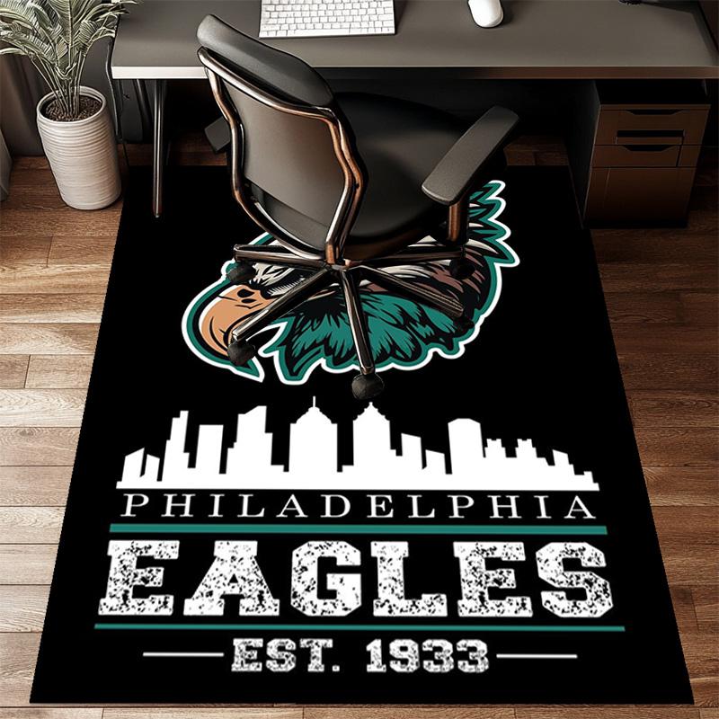 Philadelphia Eagles Teppich Spielteppich, Fußmatte für Schlafzimmer Wohnzimmer Eingangsbereich Teppich, Heimdeko Idee Geschenk für Weihnachten Geburtstag