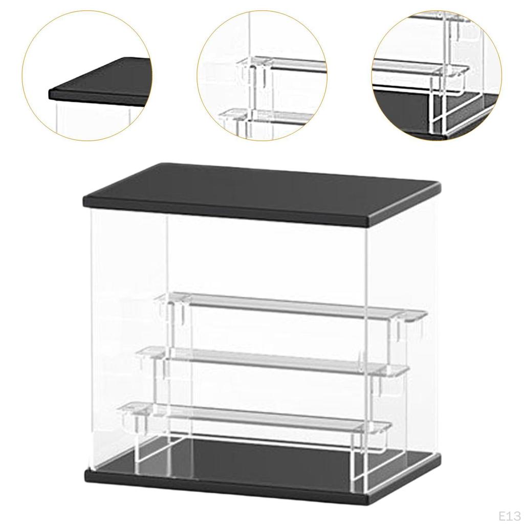 Acrylic Case for Displaying Miniature Models and Figurines, Storage Solution Home Desk
