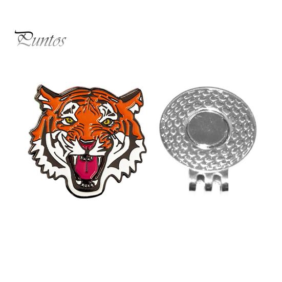 

Маркер для мячей для гольфа Tiger с зажимом для шляпы, магнитный металлический маркер для мячей для гольфа, зажим для шляпы, аксессуар для гольфа для мужчин и женщин серебряный