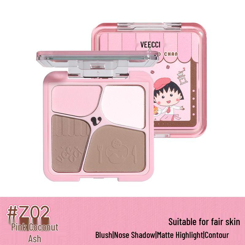 

VEECCI Weizi Highlight & Contour Palette: All-in-One Blush, Nose & Side Shadow, Brightening Trio.
