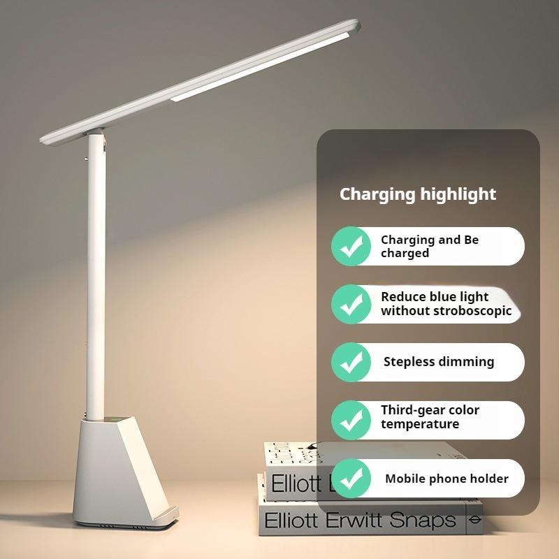 15W Wireless Quick-Charging Desk Light Eye-Protecting LED Folding Plug-in Intelligent Desk Lamp For Work And Study Table Lamps